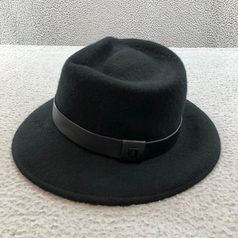 Eric Javits Ms Cool Fedora Womens OS Black Wool Felt Sustainable Classic Hat - Picture 5 of 11